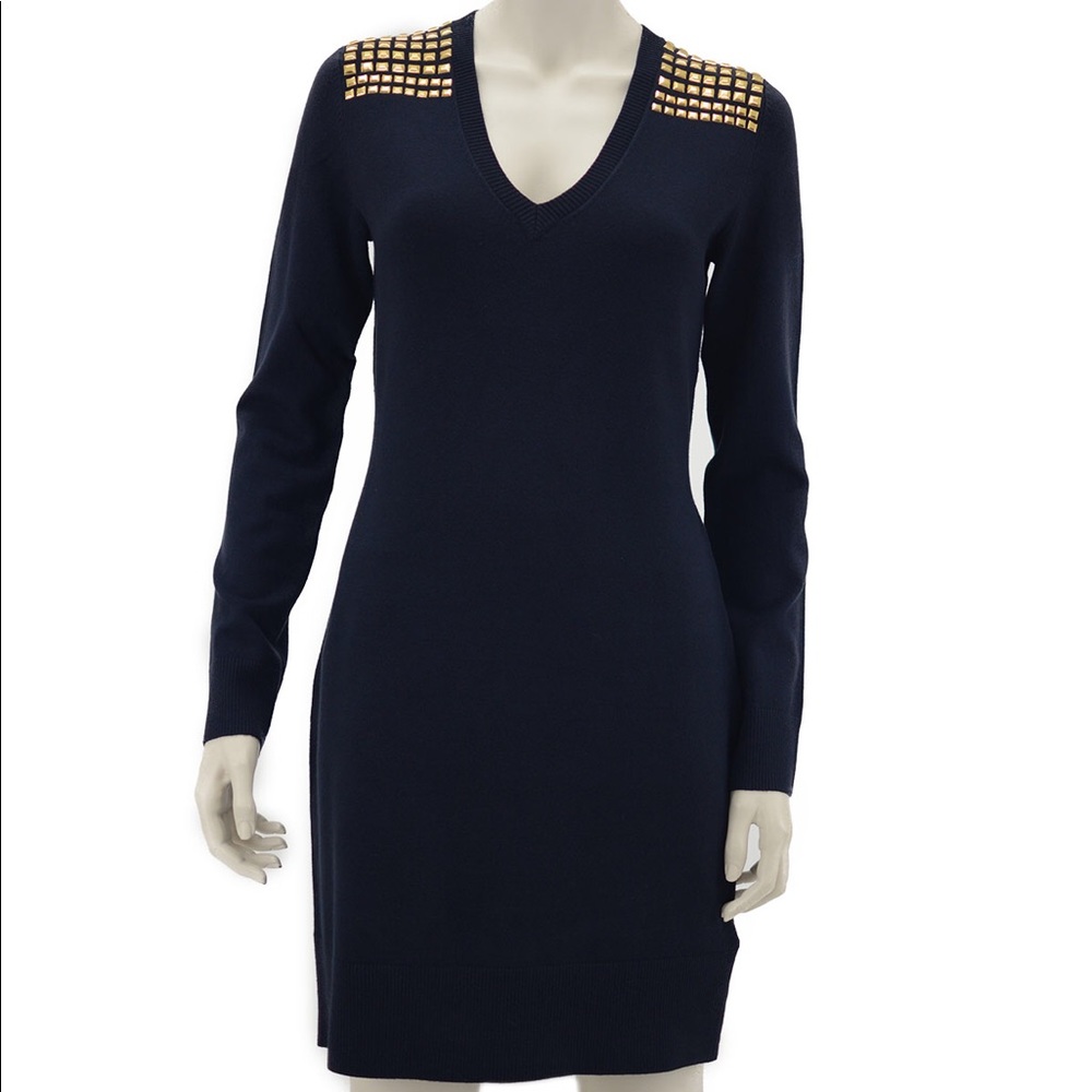 Michael Kors midnight blue long sleeve dress Med.